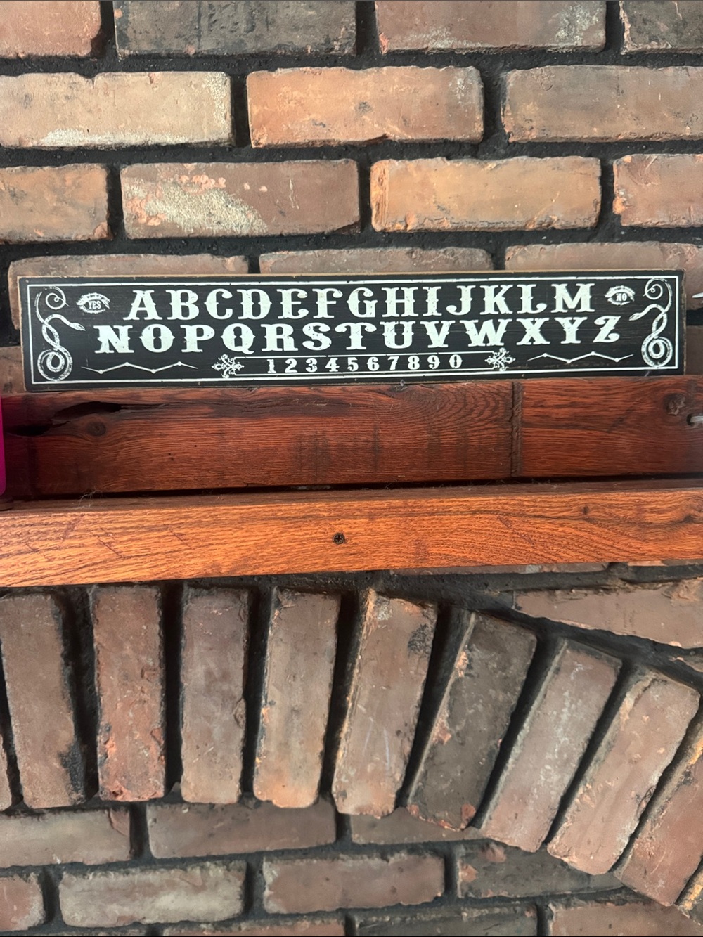 Vintage Style Black & White Alphabet Wall Sign - Unbranded